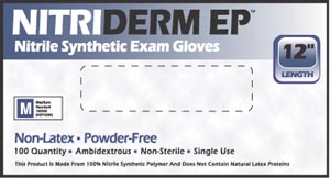 Innovative Healthcare Corp 182400, INNOVATIVE NITRIDERM EP NITRILE SYNTHETIC POWDER-FREE EXAM GLOVES Gloves, Exam, XX-Large, Nitrile, Chemo, Non-Sterile, PF, Textured, 5.1 mil Finger Thickness, Blue, 100/bx, 10 bx/cs, CS