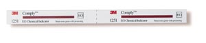 3M Health Care 1251, 3M COMPLY EO & STEAM CHEMICAL INDICATOR STRIPS Indicator Strip For 100% EO & EO Mixture, 5/8" x 8", Color Change From Red to Green, Perforated, 240/bx, 4 bx/cs, CS