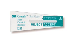 3M Health Care 1243B, 3M COMPLY (STERIGAGE) CHEMICAL INTEGRATORS Integrator For Steam, 2" x ", Moving Front, Convenience Pack, 100/pk, 10 pk/cs, CS