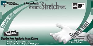 Innovative Healthcare Corp 162300, INNOVATIVE DERMASSIST STRETCH VINYL EXAM GLOVES Gloves, Exam, Large (8 1/2 - 9), Stretch Vinyl, Non-Sterile, PF, Smooth, 100/bx, 10 bx/cs (98 cs/plt), CS