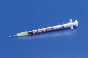 Cardinal Health 1180125058 TB Syringe 1mL 25G x 5/8 Det Needle 100/bx 5 bx/cs