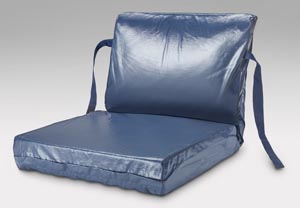 Val Med Medical VM-1718NVST, VAL MED COMFORT PLUS WHEELCHAIR SEAT & BACK Convoluted Foam Top Wheelchair Seat & Back, Navy Staph Chek Cover, 16 x 18" x 3", EA