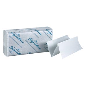 Georgia-Pacific 21000 Premium Multifold Paper Towels 2-Ply Paper Band White 9¼ x 9½" Sheets 125 ct/pk 16 pk/cs