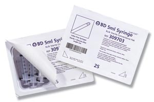 BD 309701 Syringe 1mL Luer Slip Tip Sterile Convenience Tray Pack Latex Free (LF) 25 tray/pk 12 pk/cs