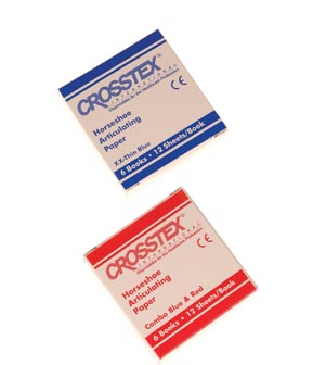 Crosstex TPBR Articulating Paper Red/ Blue Combo 12 sheets/bk 12 bk/bx