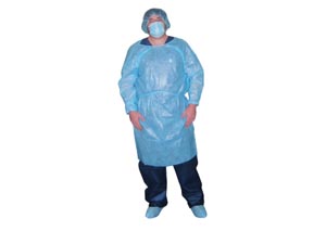Dukal Corporation 303BL, DUKAL ISOLATION GOWNS Isolation Gown, Impervious, Blue, 10/bg, 5 bg/cs, CS