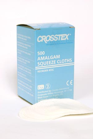 Crosstex S5C Squeeze Cloth Amalgam 3 Dia 500/bx