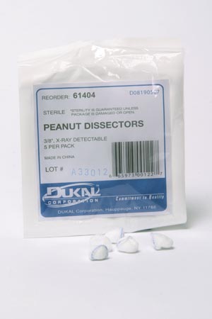 Dukal 61404 Peanut Sponge Sterile 5s No Holder 5/pk 40 pk/cs