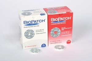 Ethicon 4151, ETHICON BIOPATCH ANTIMICROBIAL DRESSING Disk, 3/4, 1 1/2mm Center Hole, Sterile, 10/bx, 4 bx/cs, CS
