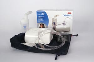 Omron NE-C801 Virtual Valve Technology (VVT) Nebulizer Kit, Mouthpiece, Tubing, AC Adapter, Carry Bag & Filters