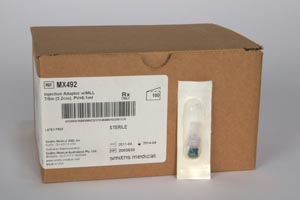 Injection Adapter, Male Luer Lock, 7/8", Sterile, Latex Free (LF), 100/cs