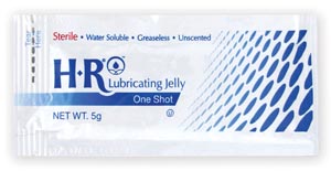 HR Pharmaceuticals 209 HR Sterile Lubricating Jelly 5gm One Shot 144/bx
