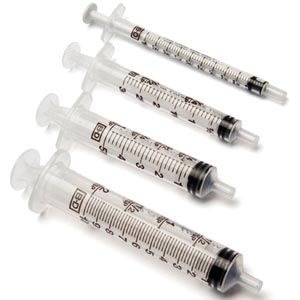 BD 305217 Oral Syringe Clear 1mL Tip Cap 100/bg 5 bg/cs