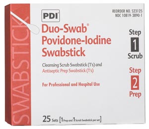 Pdi Pvp Iodine Swabstick Case S23125 By Pdi - Professional Disposables Intl.
