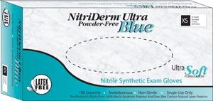 NITRIDERM ULTRA BLUE NITRILE GLOVES