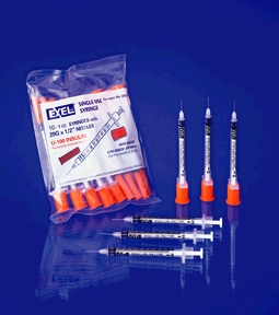 Exel Insulin Syringe With Needle Case 26014 By Exel 