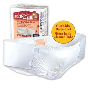 Tranquility HI-Rise Bariatric Disposable Briefs 2192