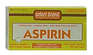 Saj Select Brand Aspirin-Tablets Case 7210107 By Saj Distributors 
