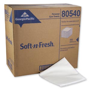 Georgia-Pacific Soft-N-Fresh Patient Care Airlaid Disposable Bath Towels Case 8