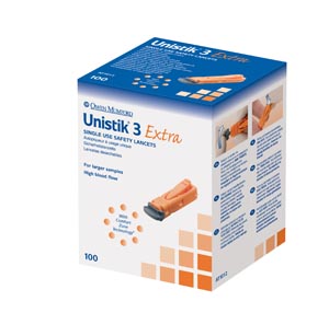 Owen Mumford Unistik 3 Pre-Set Single Use Safety Lancets Box At1012 By Owen Mum