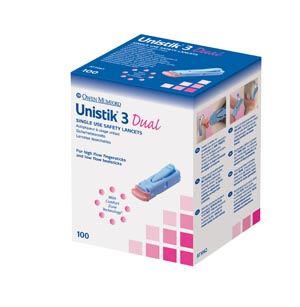 Owen Mumford Unistik 3 Pre-Set Single Use Safety Lancets Box At1062 By Owen Mum