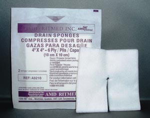 AMD Medicom Trach & IV Non-Woven Dressing Sponges Case A9210-Np By