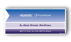 Crosstex All Gauze Premium Non- Sterile Sponges Case Enc412 By Crosstex Internat