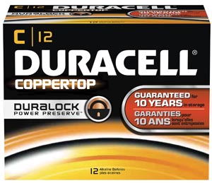 Duracell Coppertop Alkaline Battery With Duralock Power Preserve Technology Ca