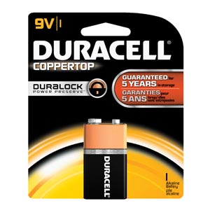 Duracell Coppertop Alkaline Retail Battery With Duralock Power Preserve Techno