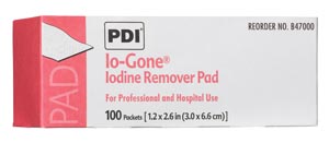Pdi Io-Gone Iodine Remover Pad Case B47000 By Pdi - Professional Disposables I