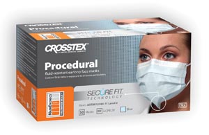 Crosstex Procedural Earloop BOX OF 50 Masks GCPBL  By Crosstex International