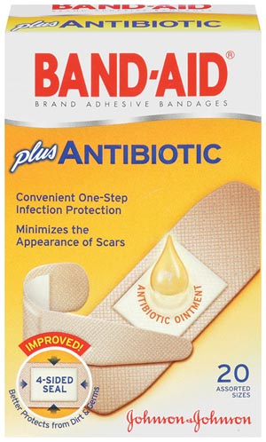 J&J Band-Aid Adhesive Bandages - Antibiotic Case 005570 By Johnson & Johnson Co