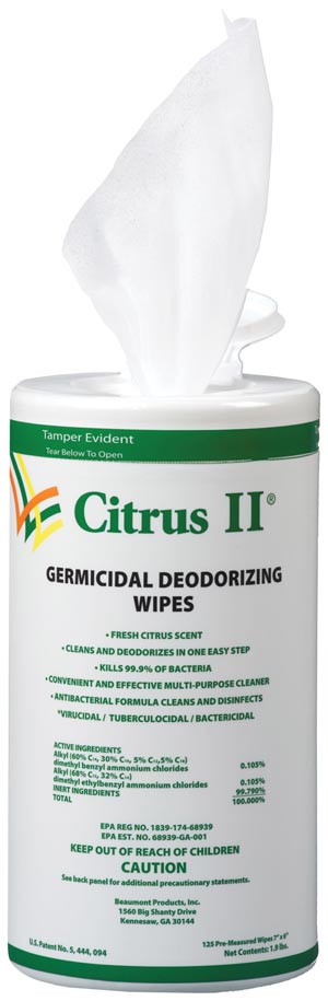 NAFS-GERMICIDAL CLEANING WIPES125CT 6/CS