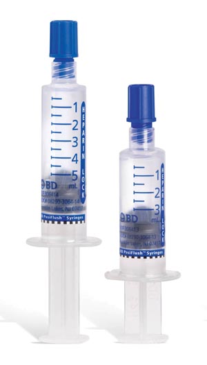 BD Posiflush Heparin Lock Flush Syringes Case 306413 By BD Medical