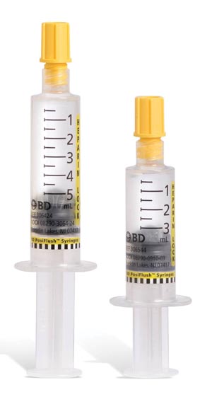 BD Posiflush Heparin Lock Flush Syringes Case 306423 By BD Medical