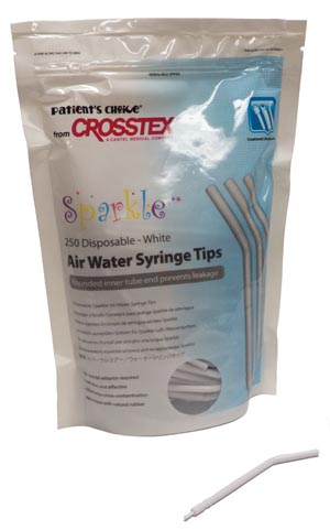 Crosstex Sparkle Disposable Air Water Syringe Tips Bag Bcsawswh By Crosstex Inte