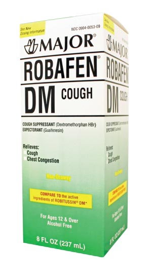 Major Cold & Cough Liquid Robafen DM, 240mL, Compare to Robitussin� DM Cough, 