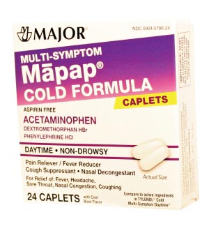 Major Cold & Cough Mapap, Cold Multi-Symptom, 24s, Compare to Tylenol Multi-Sym