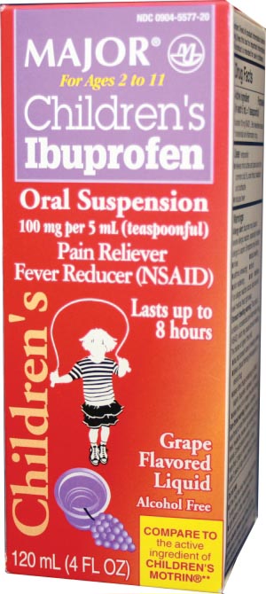 Major Ibuprofen, Oral Suspension, 120mL, Compare to Motrin, Case of 24 NDC# 009