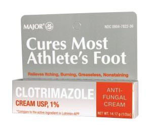 Major Foot Care Clotrimazole, 1% Anti-Fungal Cream, 15gm, Compare to Lotrimin-AF