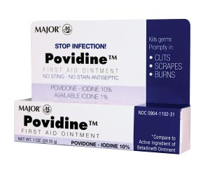 Major First Aid Each Povidine Ointment, 30gm, Compare to Betadine Ointment, ND