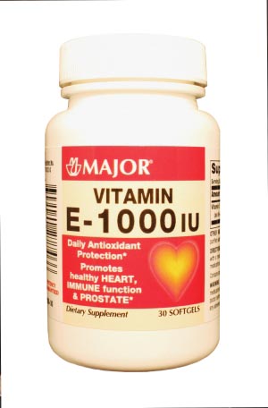 Major Vitamin E 1000 IU, SoftGel Caplets, 30s, 48/cs, NDC# 00904-0722-46  Each 1