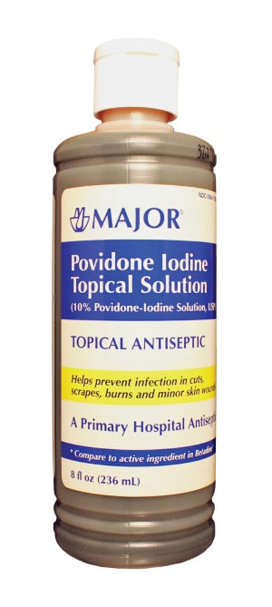 Major First Aid Povidone Solution, 240mL, NDC# 00904-1103-09 Each 254839 By Maj