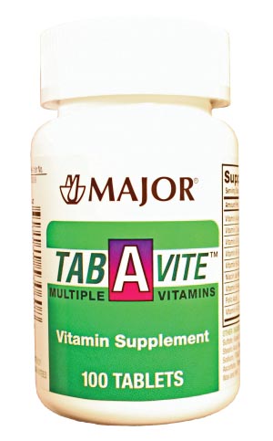 Major Tab-A-Vite, Tablets, 100s, Compare to One-A-Day, NDC# 00904-0530-60 Multi