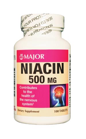 Major Vitamin B Niacin, 500mg, Tablets, 100s, 48/cs, NDC# 00904-2272-60 Each 700