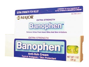 Major Anti-Itch Cream Banophen, 30gm, Compare to Benadryl Itch Relief, NDC# 00